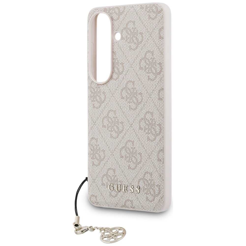 Samsung Galaxy S26 Guess 4G Classic Logo Charm MagSafe dėklas – rožinis 4