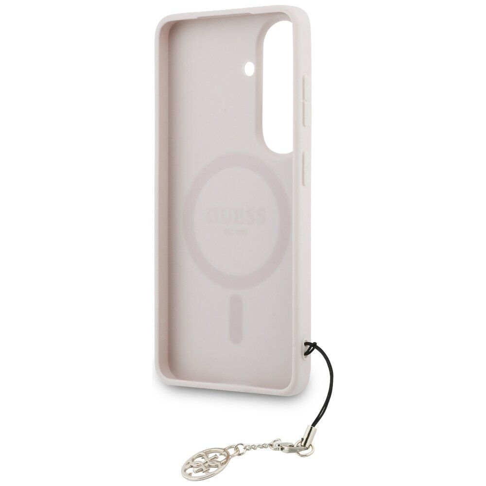 Samsung Galaxy S26 Guess 4G Classic Logo Charm MagSafe dėklas – rožinis 5 Samsung Galaxy S26 Guess 4G Classic Logo Charm MagSafe dėklas – rožinis 5