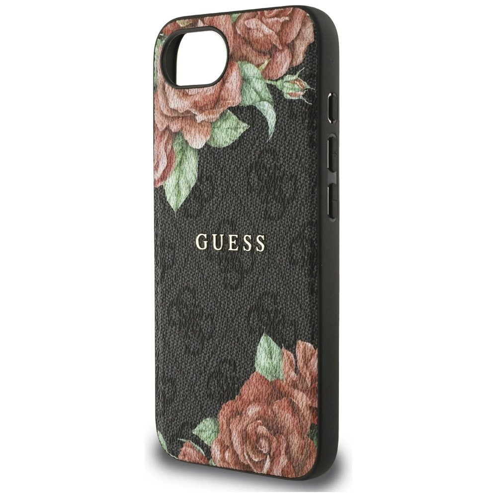 iPhone 16e – Guess 4G Flowers Print MagSafe dėklas - Juodas 5 iPhone 16e – Guess 4G Flowers Print MagSafe dėklas - Juodas 5