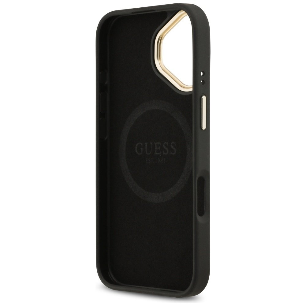 iPhone 17 Guess 4G Logo Plate MagSafe dėklas – juodas 6 iPhone 17 Guess 4G Logo Plate MagSafe dėklas – juodas 6
