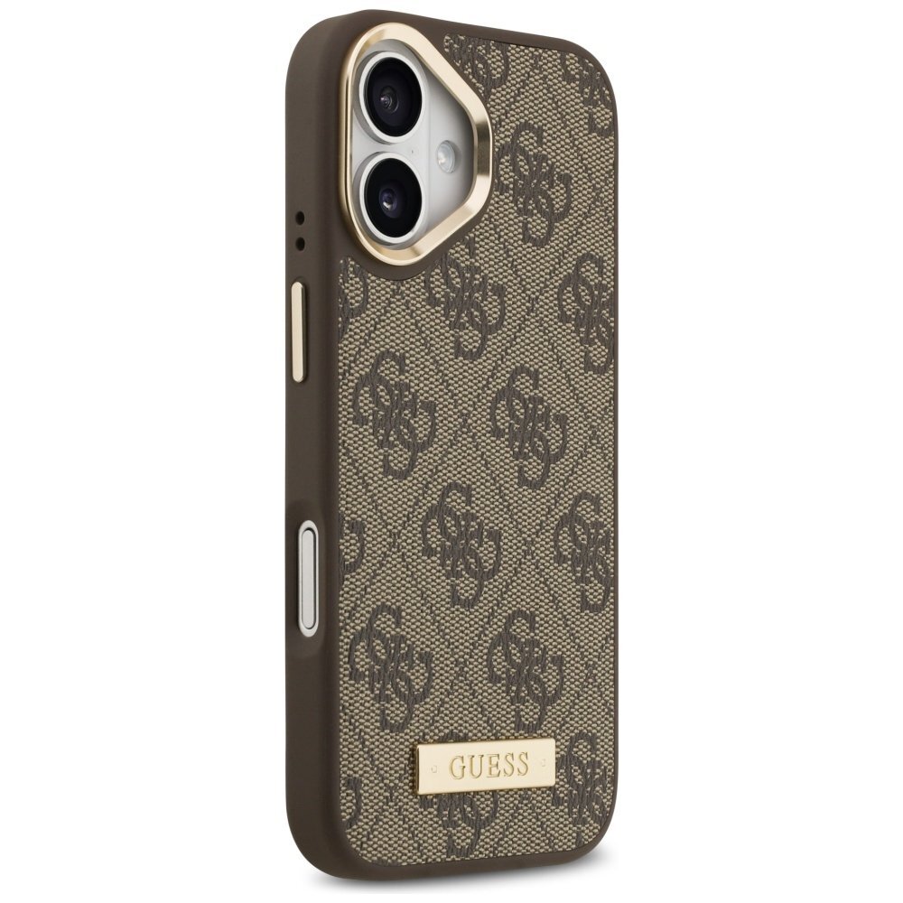 iPhone 17 Guess 4G Logo Plate MagSafe dėklas – rudas 3 iPhone 17 Guess 4G Logo Plate MagSafe dėklas – rudas 3