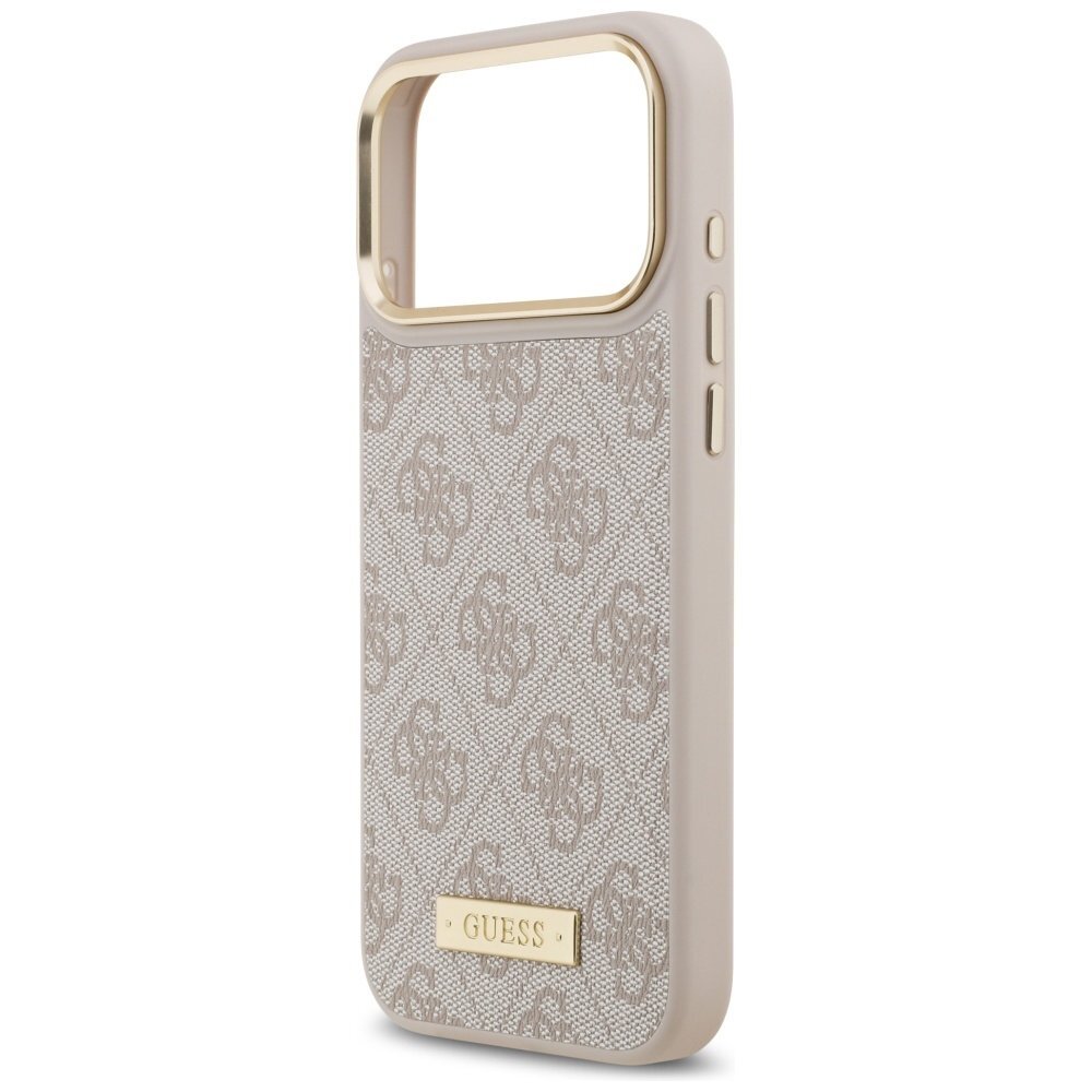 iPhone 17 Pro Max Guess 4G Logo Plate MagSafe dėklas – rožinis 5 iPhone 17 Pro Max Guess 4G Logo Plate MagSafe dėklas – rožinis 5