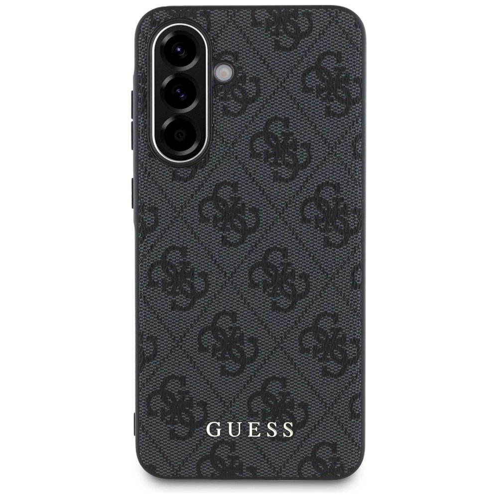 Guess 4G Metal GOLD LOGO Dėklas skirtas Samsung Galaxy A56 - Juodas 1 Guess 4G Metal GOLD LOGO Dėklas skirtas Samsung Galaxy A56 - Juodas 1