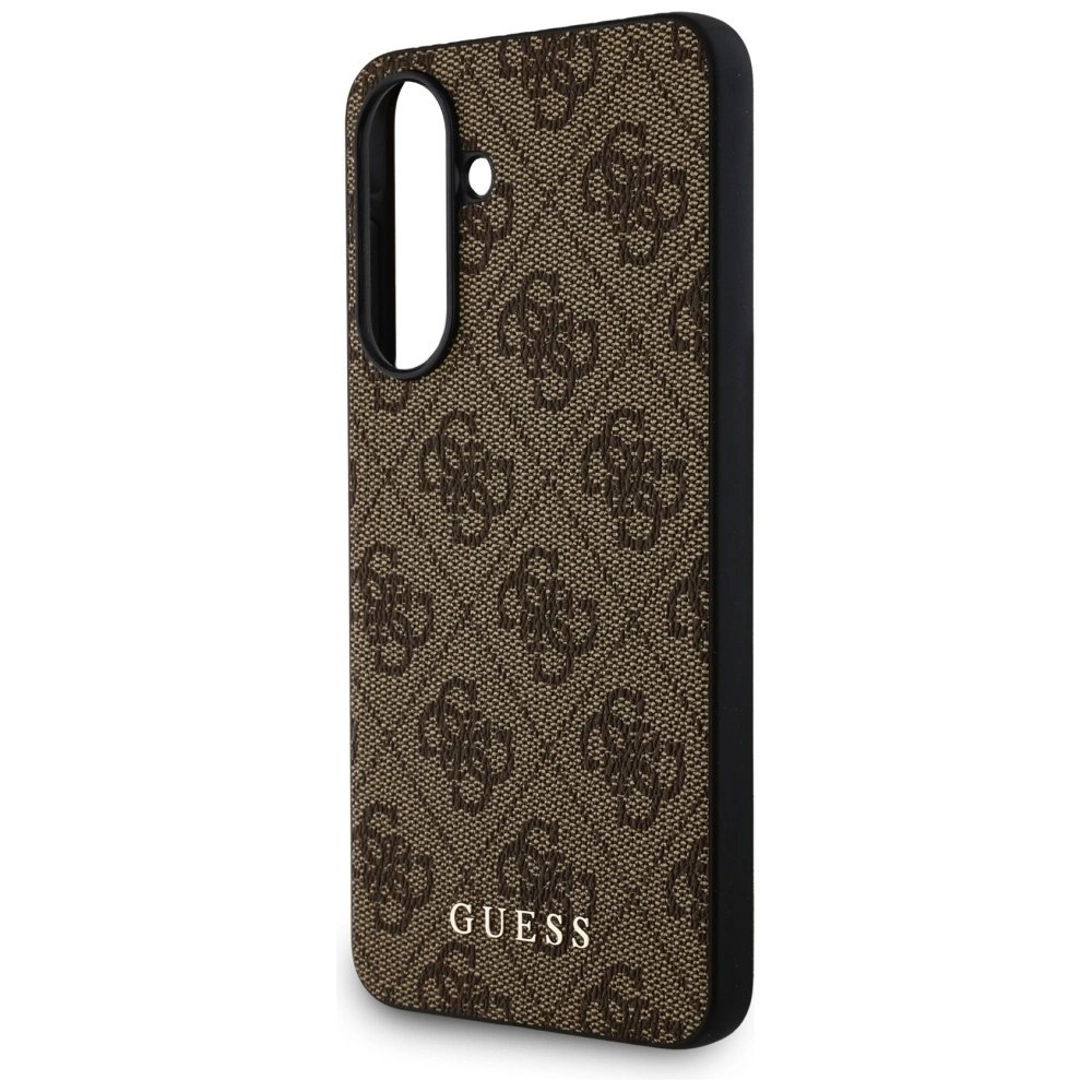 Guess 4G Metal GOLD LOGO Dėklas skirtas Samsung Galaxy A56 - Rudas 4 Guess 4G Metal GOLD LOGO Dėklas skirtas Samsung Galaxy A56 - Rudas 4