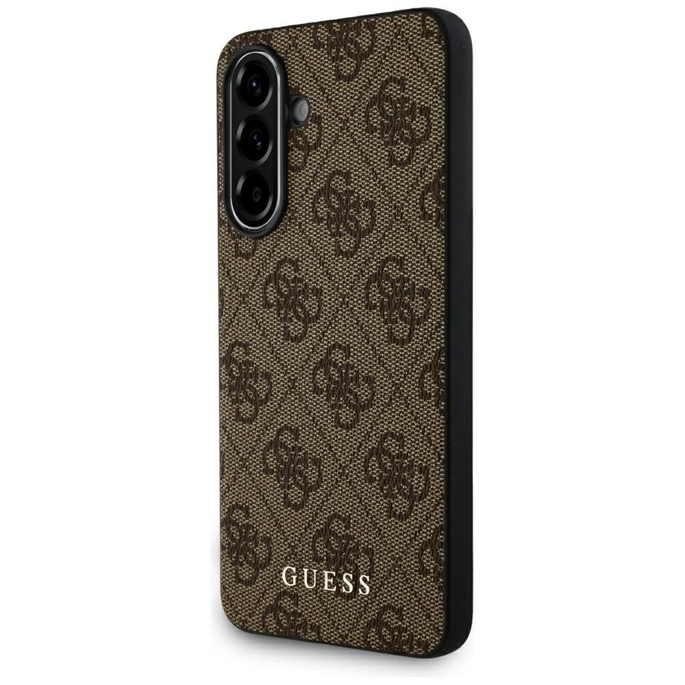 Guess 4G Metal GOLD LOGO Dėklas skirtas Samsung Galaxy A56 - Rudas Guess 4G Metal GOLD LOGO Dėklas skirtas Samsung Galaxy A56 - Rudas