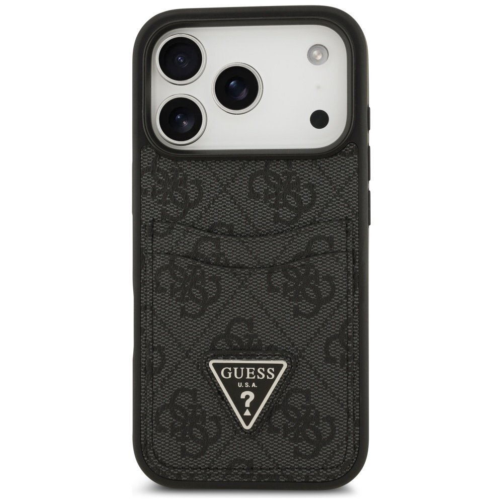 iPhone 17 Pro Guess 4G Nauble Card Triangle dėklas – juodas 2