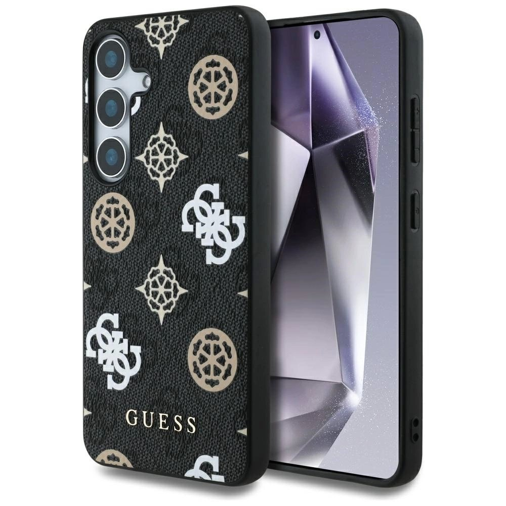 Guess 4G Printed Colored Peony Pattern MagSafe Dėklas Samsung Galaxy S25 Juodas Guess 4G Printed Colored Peony Pattern MagSafe Dėklas Samsung Galaxy S25 Juodas