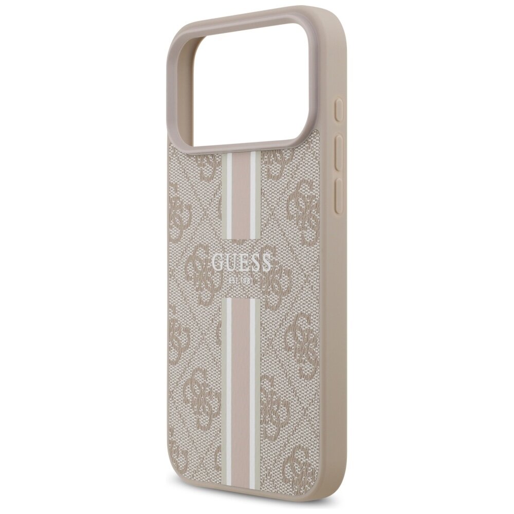 iPhone 17 Pro Max Guess 4G Printed Stripes MagSafe dėklas – rožinis 5 iPhone 17 Pro Max Guess 4G Printed Stripes MagSafe dėklas – rožinis 5