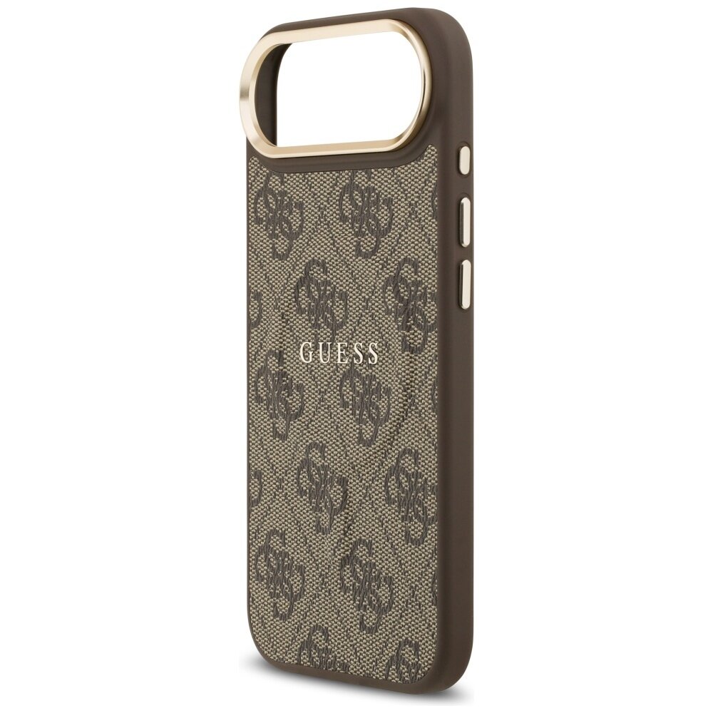 iPhone 17 Air Guess 4G PU Classic Logo MagSafe dėklas – rudas 5