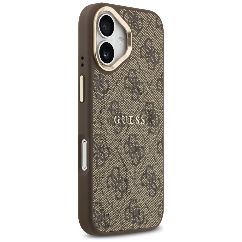 iPhone 17 Guess 4G PU Classic Logo MagSafe dėklas – rudas 3