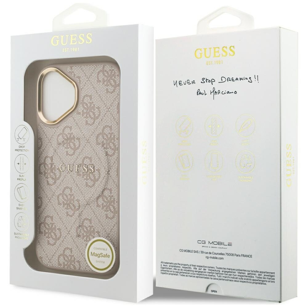 iPhone 17 Guess 4G PU Classic Logo MagSafe dėklas – rožinis 7 iPhone 17 Guess 4G PU Classic Logo MagSafe dėklas – rožinis 7
