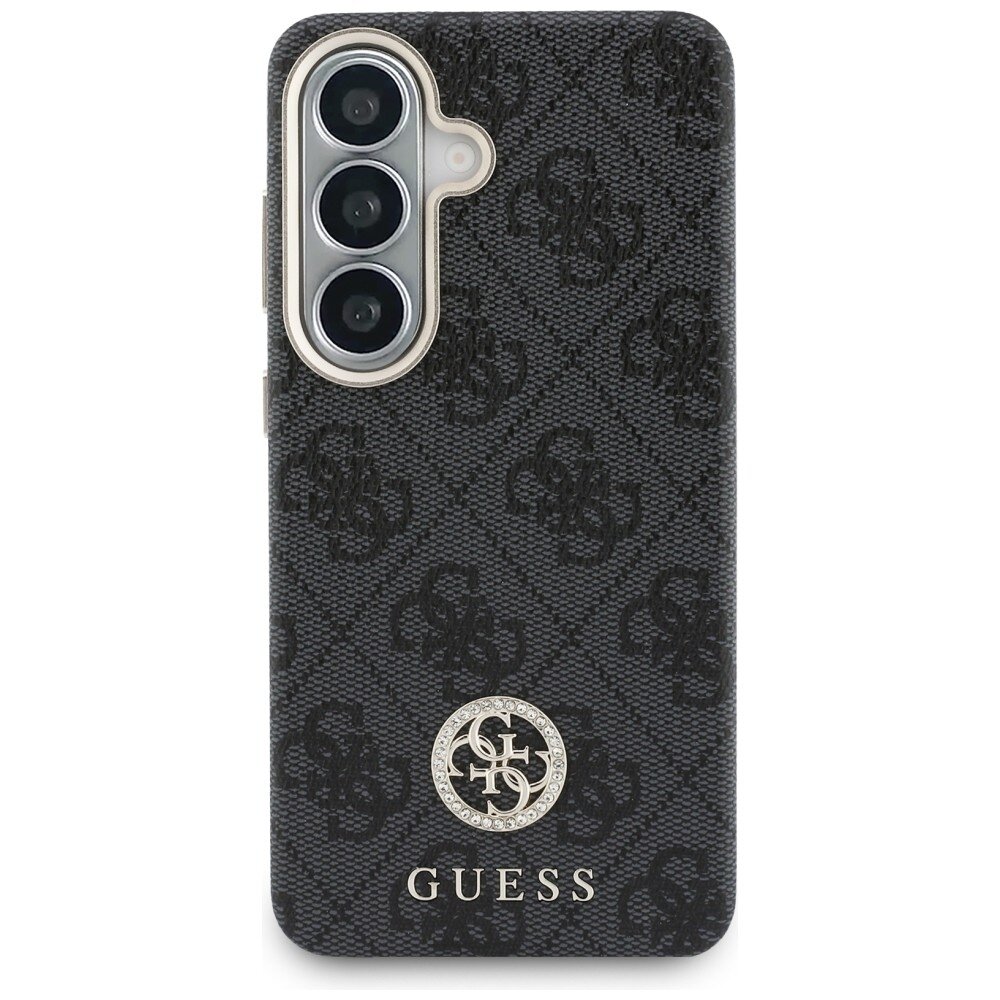 Samsung Galaxy S26+ Guess 4G Rhinestone Round Logo MagSafe dėklas – juodas 2