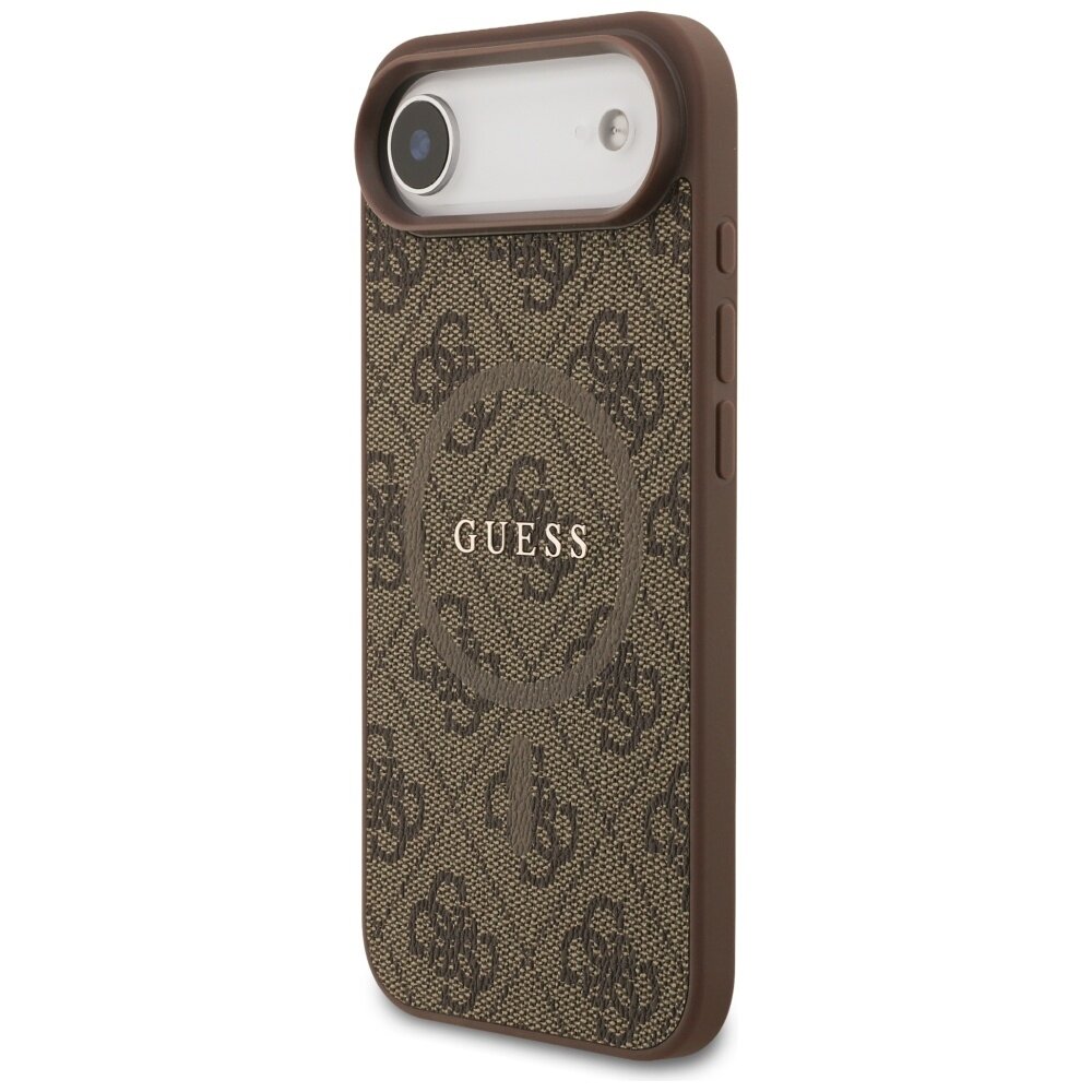 iPhone 17 Air Guess 4G Ring Classic Logo MagSafe dėklas – rudas 1