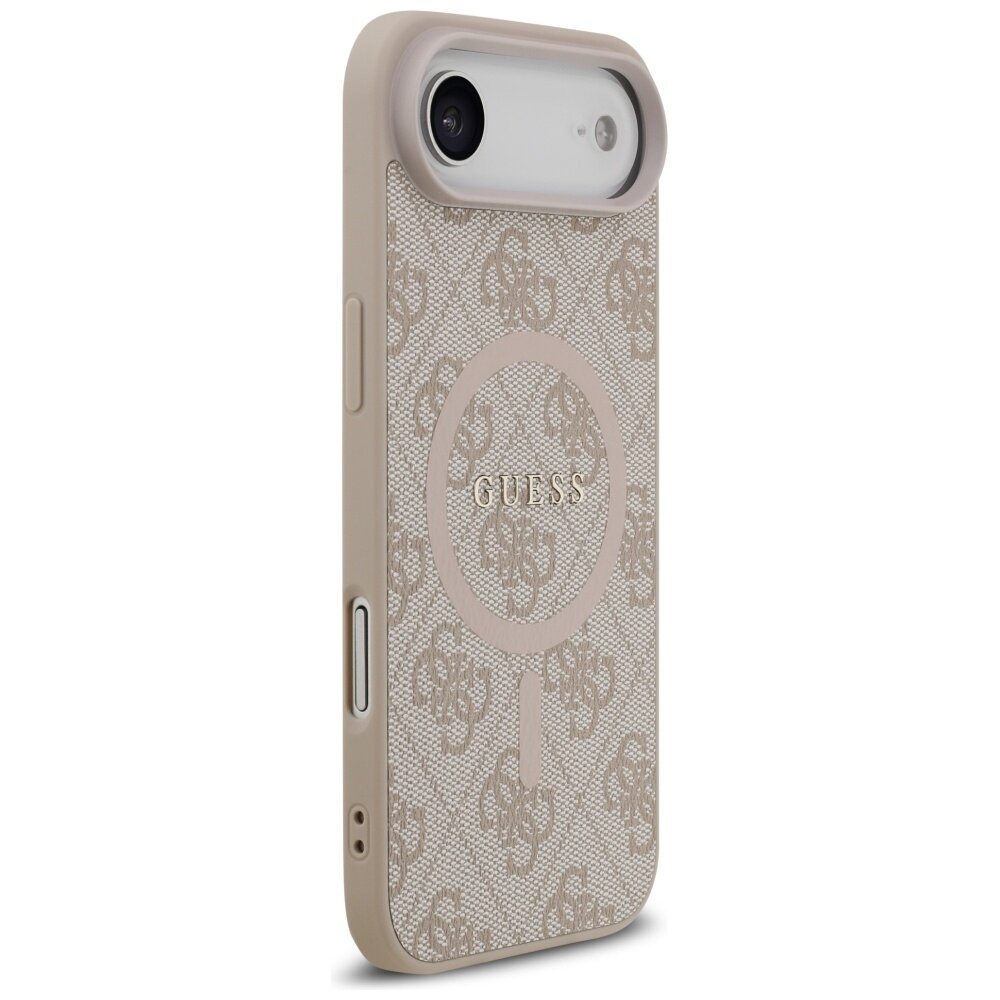 iPhone 17 Air Guess 4G Ring Classic Logo MagSafe dėklas – rožinis 3