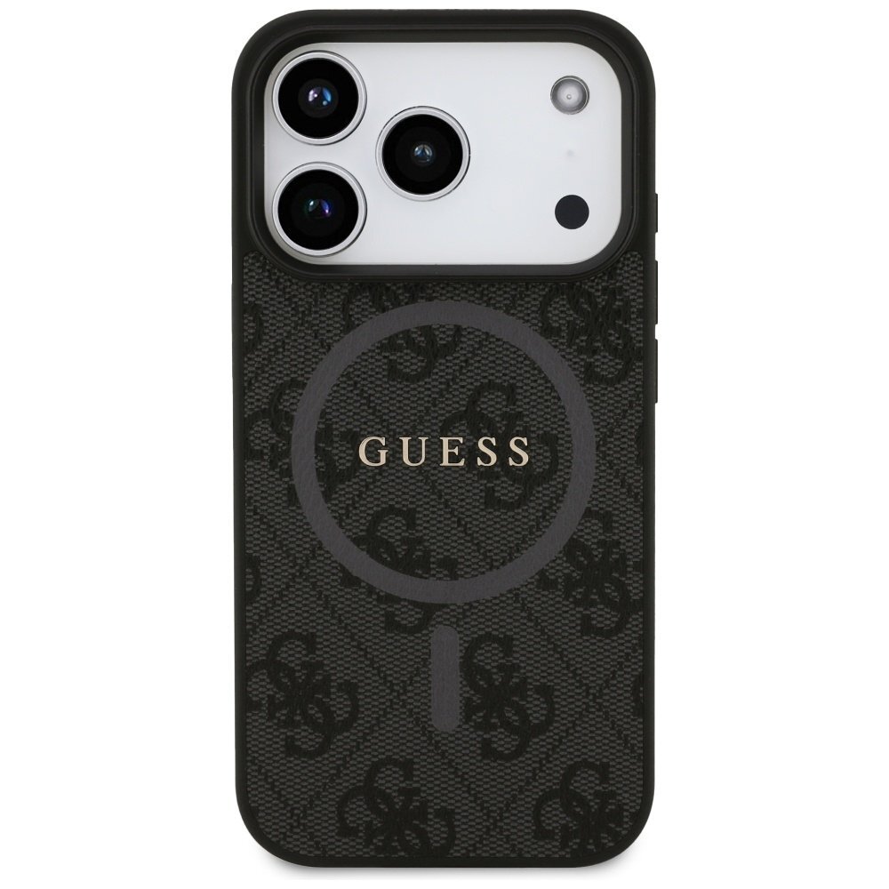 iPhone 17 Pro Guess 4G Ring Classic Logo MagSafe dėklas – juodas 2 iPhone 17 Pro Guess 4G Ring Classic Logo MagSafe dėklas – juodas 2