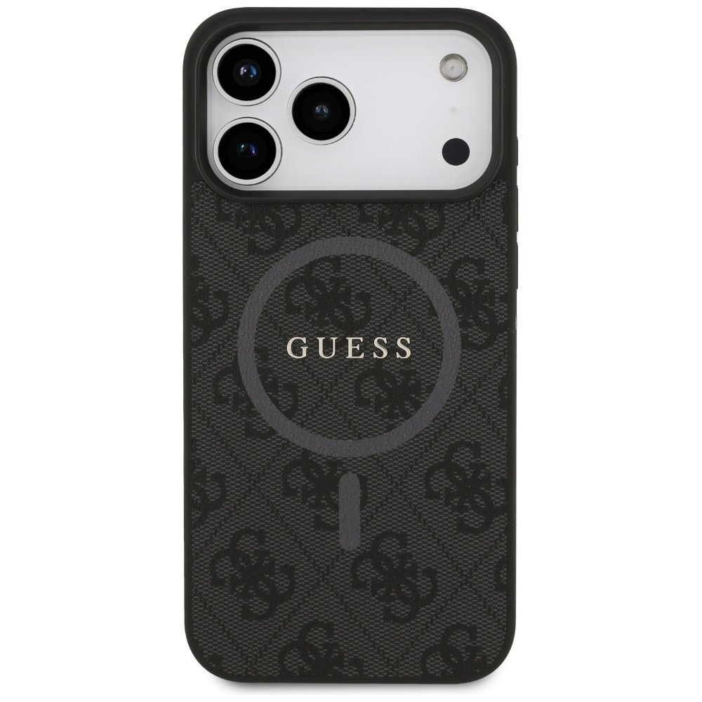 iPhone 17 Pro Max Guess 4G Ring Classic Logo MagSafe dėklas – juodas 2