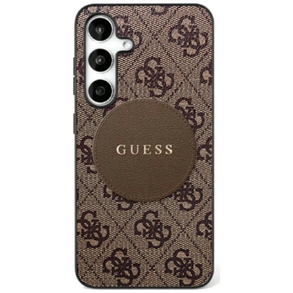Guess 4G Round Patch Classic Logo MagSafe Dėklas Samsung Galaxy S25 Rudas Guess 4G Round Patch Classic Logo MagSafe Dėklas Samsung Galaxy S25 Rudas