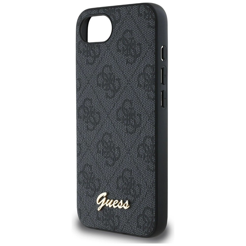 Guess 4G Script Logo MagSafe Dėklas skirtas iPhone 16e - Juodas 5