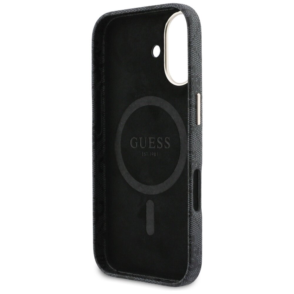 iPhone 17 Guess 4G Script MagSafe dėklas – juodas 6