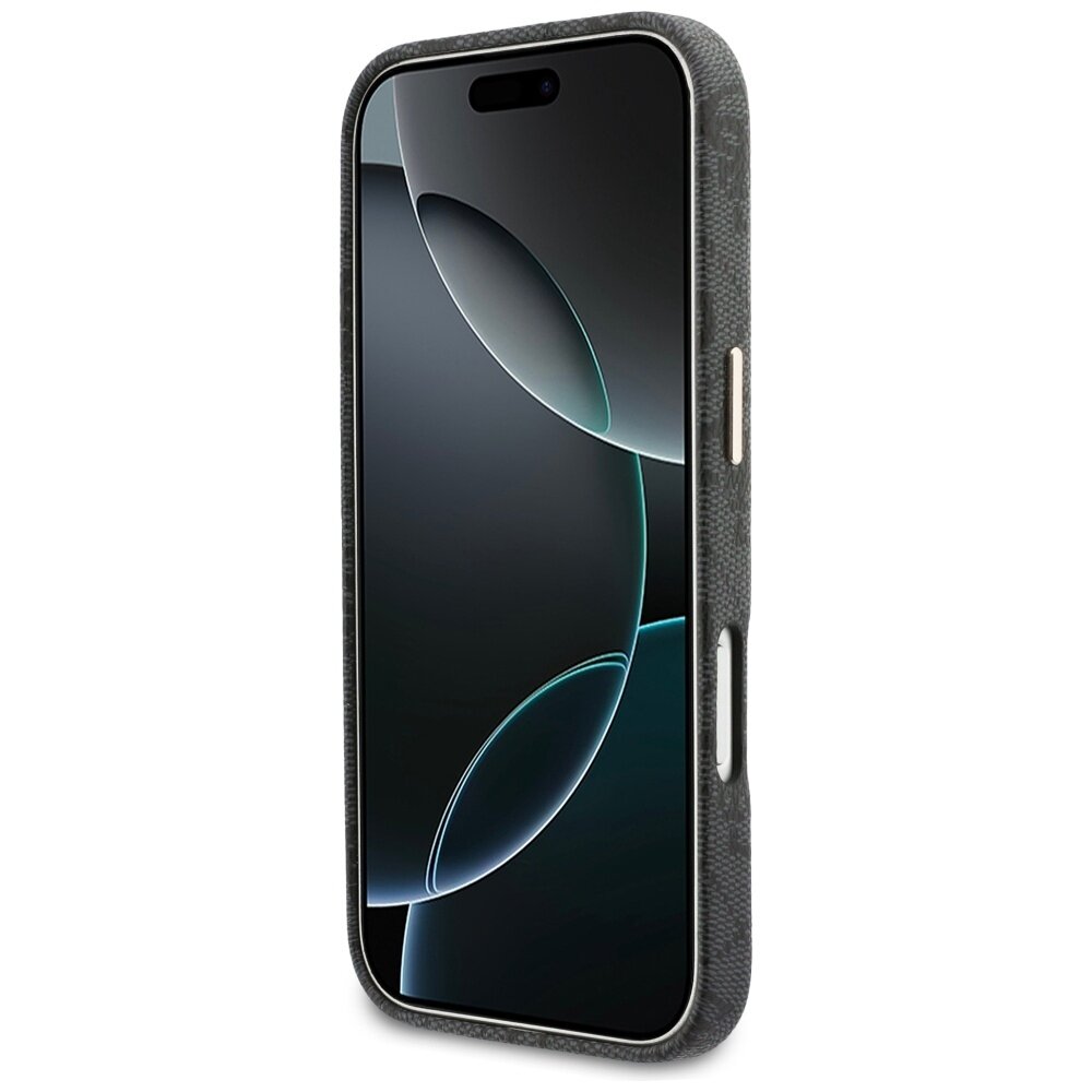 iPhone 17 Pro Guess 4G Script MagSafe dėklas – juodas 4