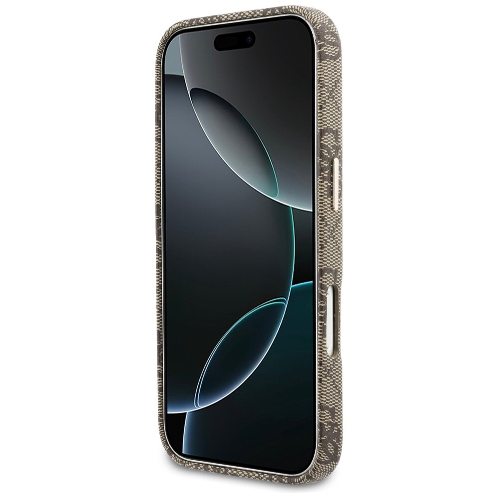 iPhone 17 Pro Guess 4G Script MagSafe dėklas – rudas 4 iPhone 17 Pro Guess 4G Script MagSafe dėklas – rudas 4