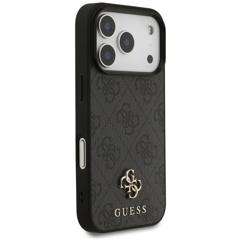 iPhone 17 Pro Guess 4G Small Classic Logo MagSafe dėklas – juodas 3