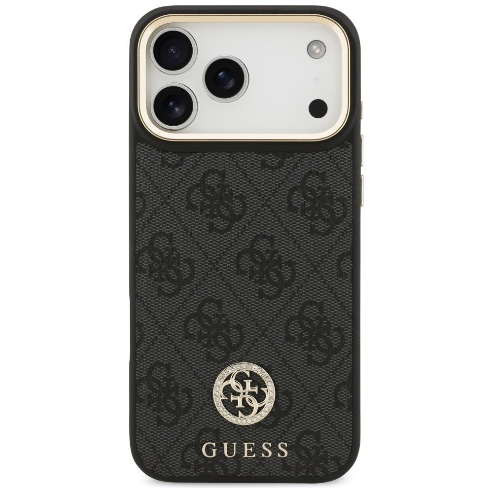 iPhone 17 Pro Max Guess 4G Strass Logo & Big Strap Metal Buttons MagSafe dėklas – juodas 2 iPhone 17 Pro Max Guess 4G Strass Logo & Big Strap Metal Buttons MagSafe dėklas – juodas 2