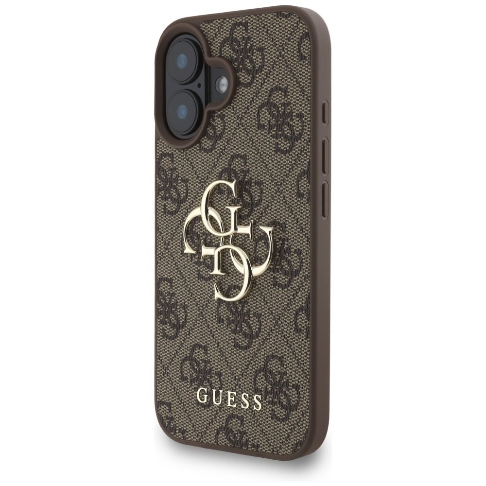 iPhone 16 dėklas Guess 4G Strap 4G Classic Logo – rudas 2