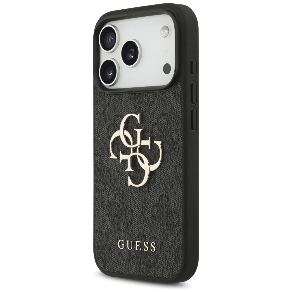 iPhone 17 Pro dėklas Guess 4G Strap Classic Logo – juodas 2