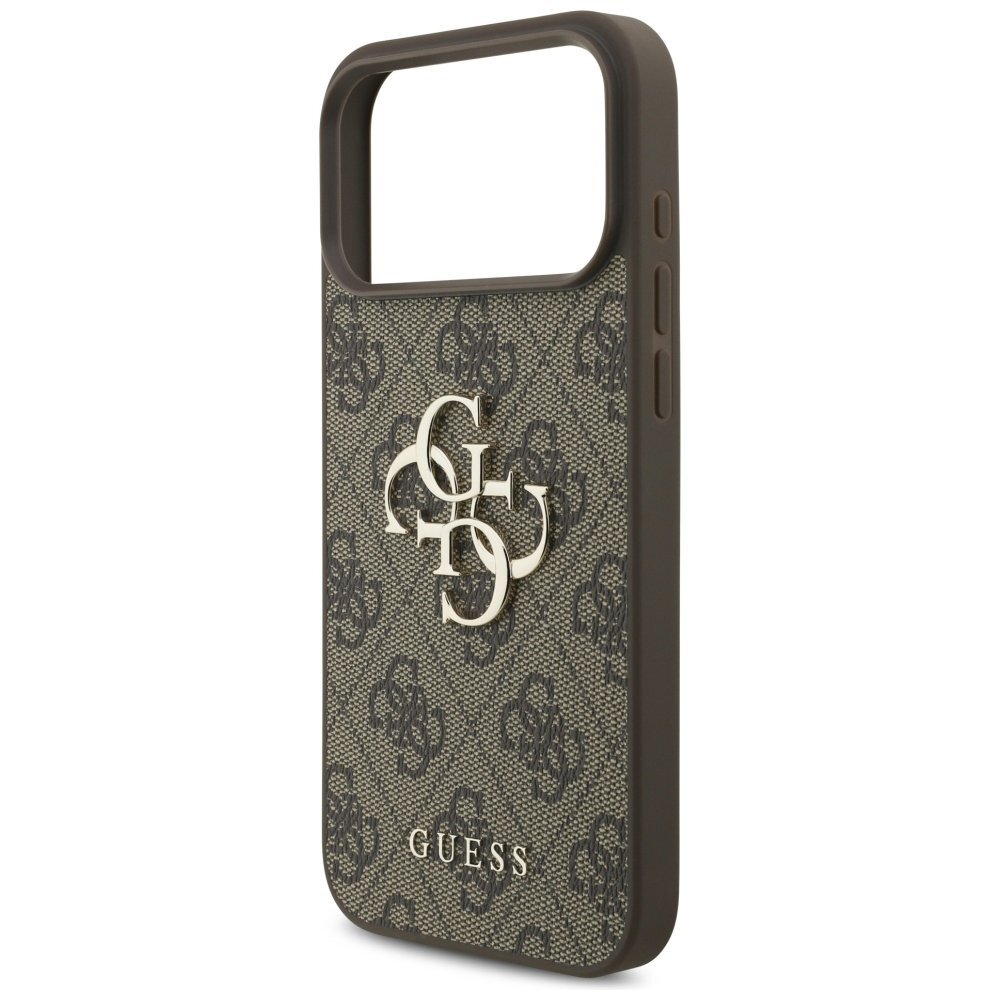 iPhone 17 Pro Max Guess 4G Strap Classic Logo dėklas – rudas 5