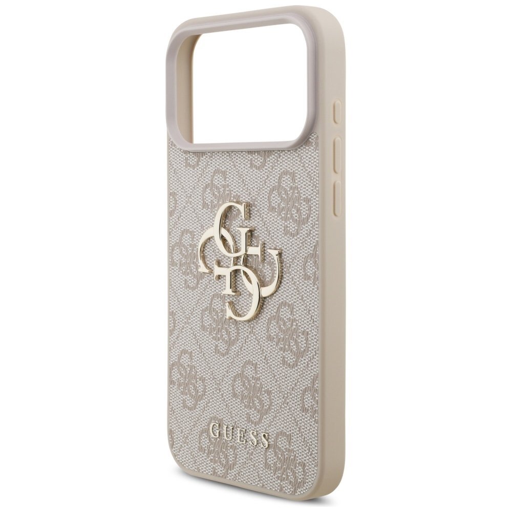 iPhone 17 Pro Max dėklas Guess 4G Strap 4G Classic Logo – rožinis 5