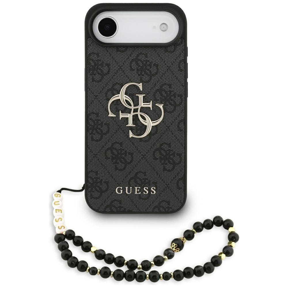 iPhone Air dėklas Guess 4G Strap 4G Classic Logo – juodas