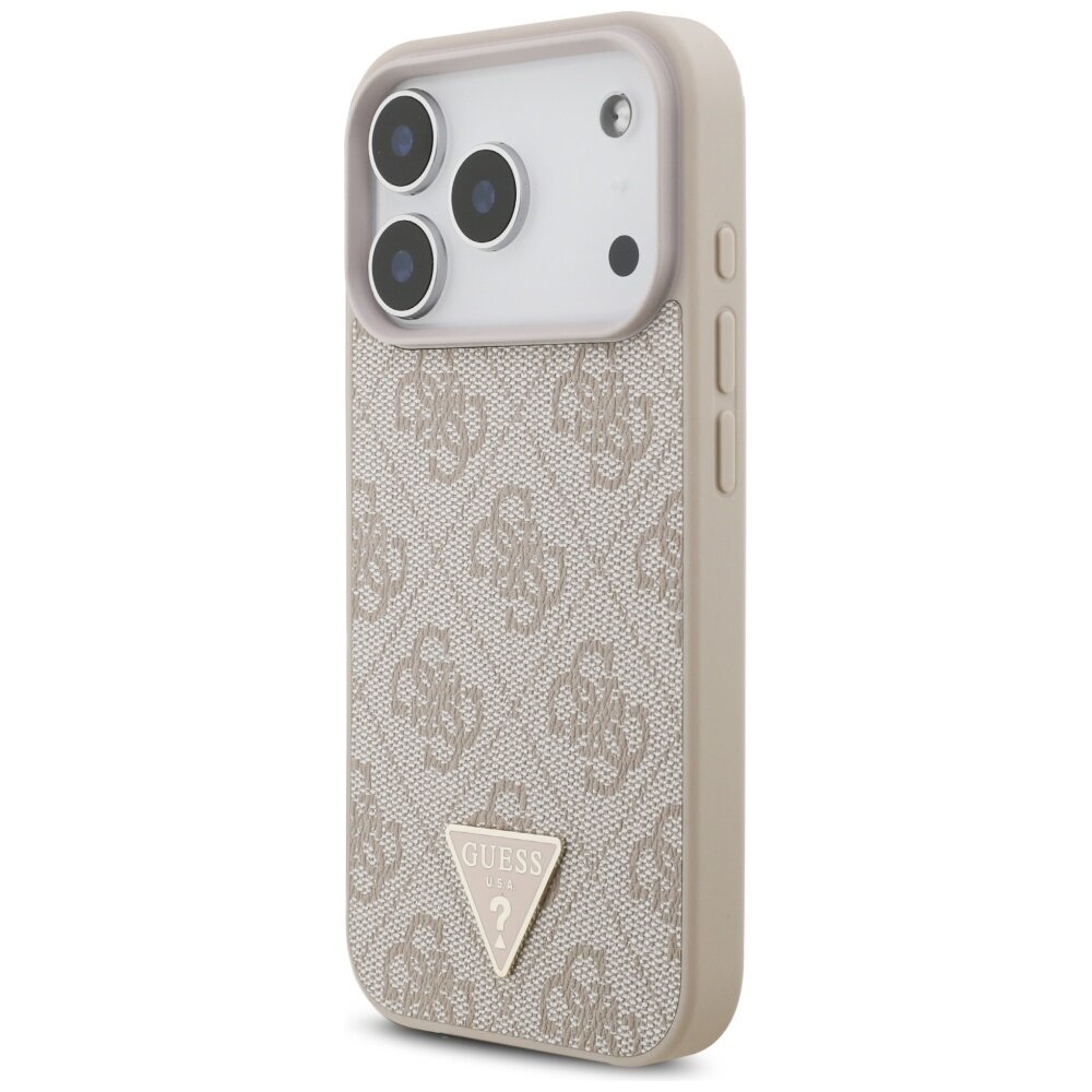 iPhone 17 Pro Guess 4G Strap Triangle Logo MagSafe dėklas – rožinis 2 iPhone 17 Pro Guess 4G Strap Triangle Logo MagSafe dėklas – rožinis 2