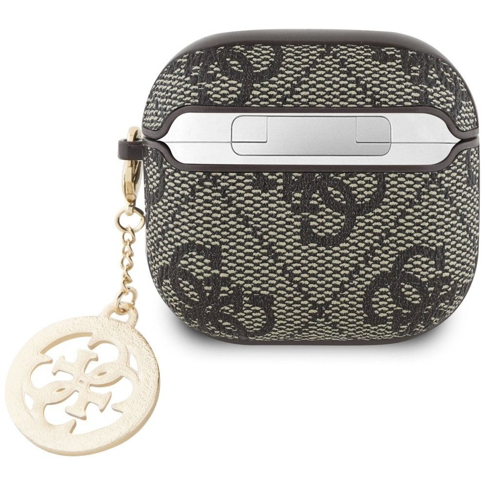 AirPods 4 dėklas Guess 4G Strass Charm – rudos spalvos 1