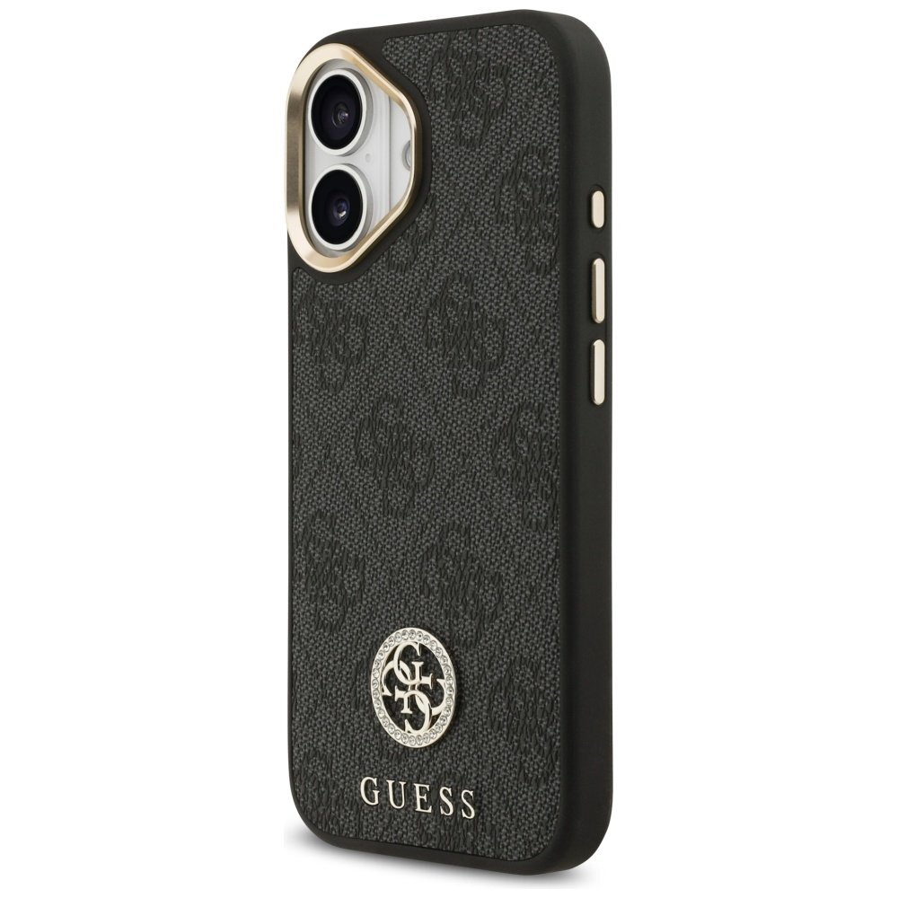 iPhone 17 Guess 4G Strass Logo & Big Strap Metal Buttons MagSafe dėklas – juodas 1 iPhone 17 Guess 4G Strass Logo & Big Strap Metal Buttons MagSafe dėklas – juodas 1