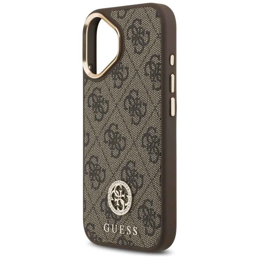 iPhone 17 Guess 4G Strass Logo & Big Strap Metal Buttons MagSafe dėklas – rudas 5 iPhone 17 Guess 4G Strass Logo & Big Strap Metal Buttons MagSafe dėklas – rudas 5