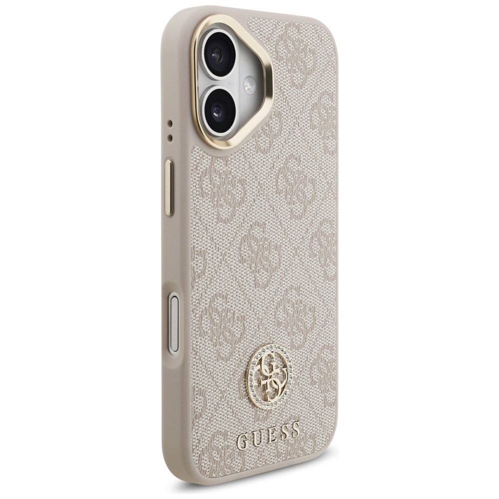 iPhone 17 dėklas Guess 4G Strass Logo & Big Strap Metal Buttons, MagSafe – rožinis 3 iPhone 17 dėklas Guess 4G Strass Logo & Big Strap Metal Buttons, MagSafe – rožinis 3