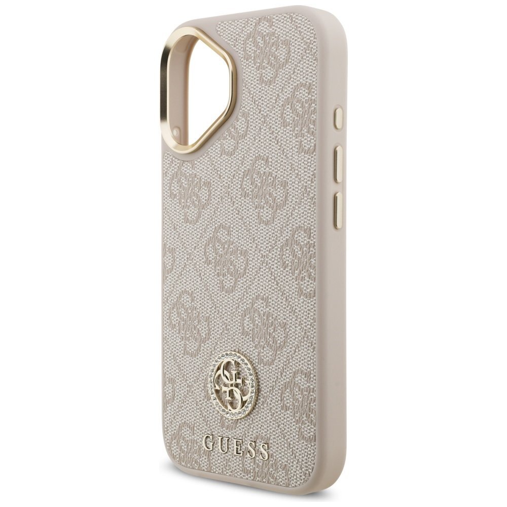 iPhone 17 dėklas Guess 4G Strass Logo & Big Strap Metal Buttons, MagSafe – rožinis 5 iPhone 17 dėklas Guess 4G Strass Logo & Big Strap Metal Buttons, MagSafe – rožinis 5