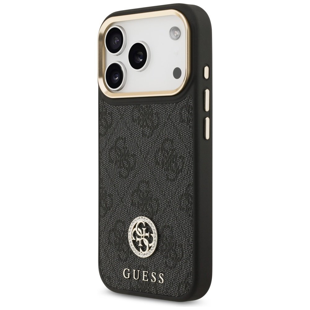 iPhone 17 Pro Guess 4G Strass Logo & Big Strap Metal Buttons MagSafe dėklas – juodas 1 iPhone 17 Pro Guess 4G Strass Logo & Big Strap Metal Buttons MagSafe dėklas – juodas 1
