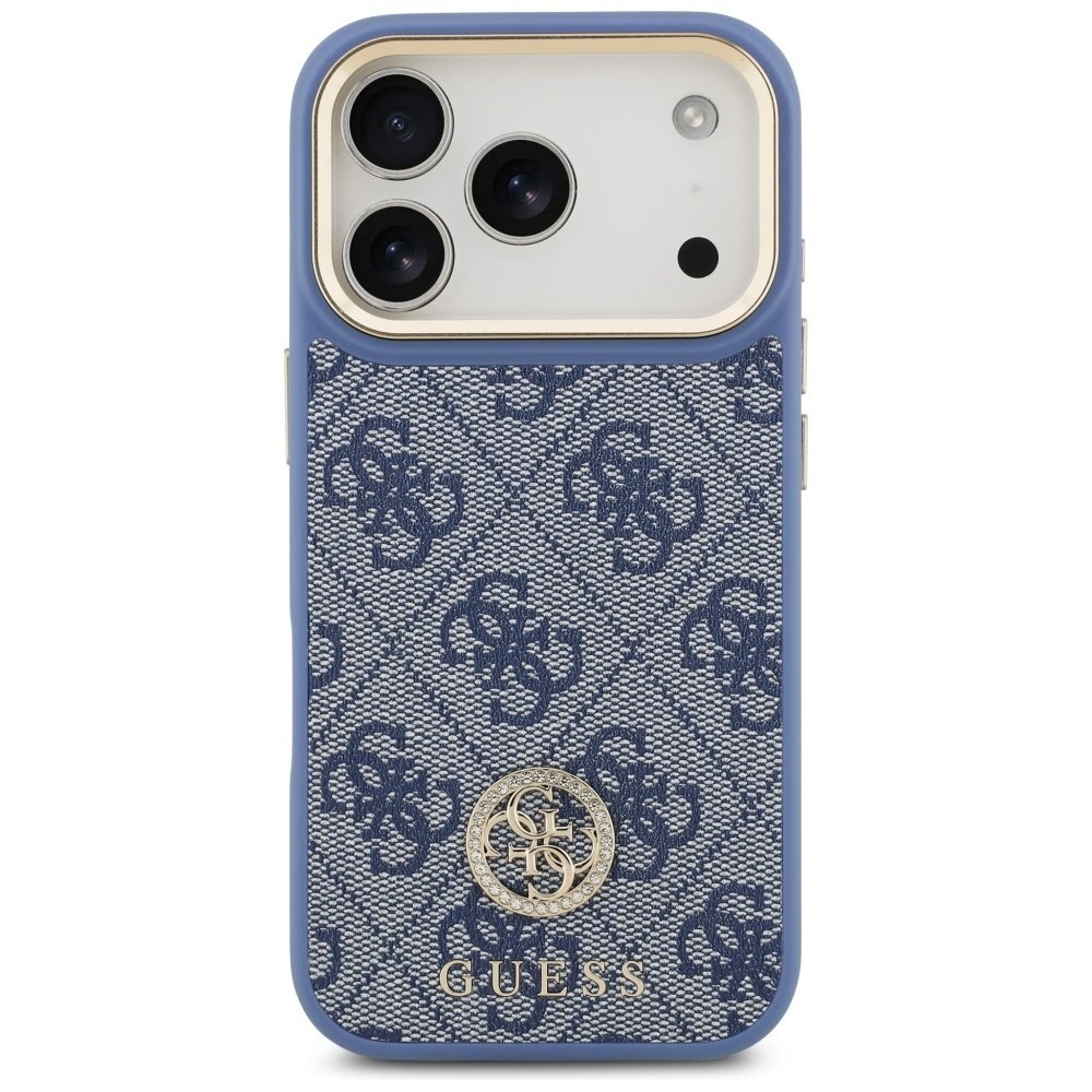 iPhone 17 Pro Guess 4G Strass Logo & Big Strap Metal Buttons MagSafe dėklas – mėlynas 2 iPhone 17 Pro Guess 4G Strass Logo & Big Strap Metal Buttons MagSafe dėklas – mėlynas 2