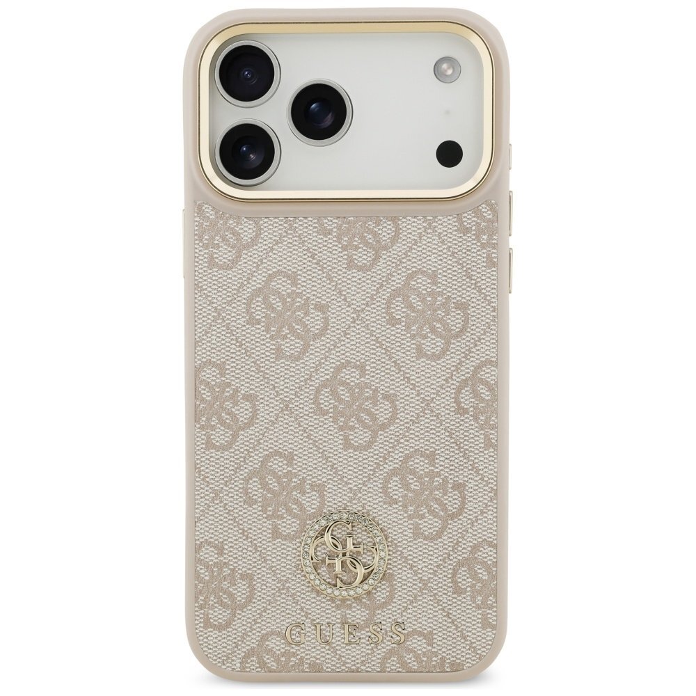 iPhone 17 Pro Max dėklas Guess 4G Strass Logo & Big Strap Metal Buttons MagSafe – rožinis 2 iPhone 17 Pro Max dėklas Guess 4G Strass Logo & Big Strap Metal Buttons MagSafe – rožinis 2