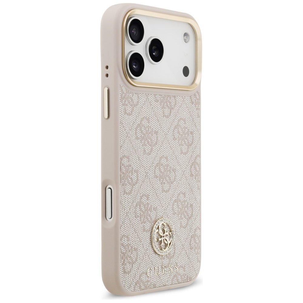 iPhone 17 Pro Max dėklas Guess 4G Strass Logo & Big Strap Metal Buttons MagSafe – rožinis 3 iPhone 17 Pro Max dėklas Guess 4G Strass Logo & Big Strap Metal Buttons MagSafe – rožinis 3