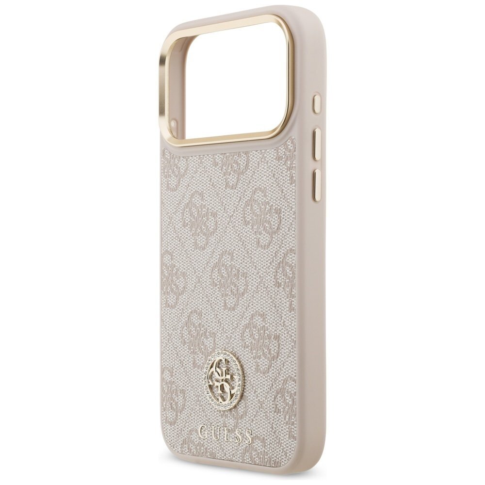 iPhone 17 Pro Max dėklas Guess 4G Strass Logo & Big Strap Metal Buttons MagSafe – rožinis 5 iPhone 17 Pro Max dėklas Guess 4G Strass Logo & Big Strap Metal Buttons MagSafe – rožinis 5