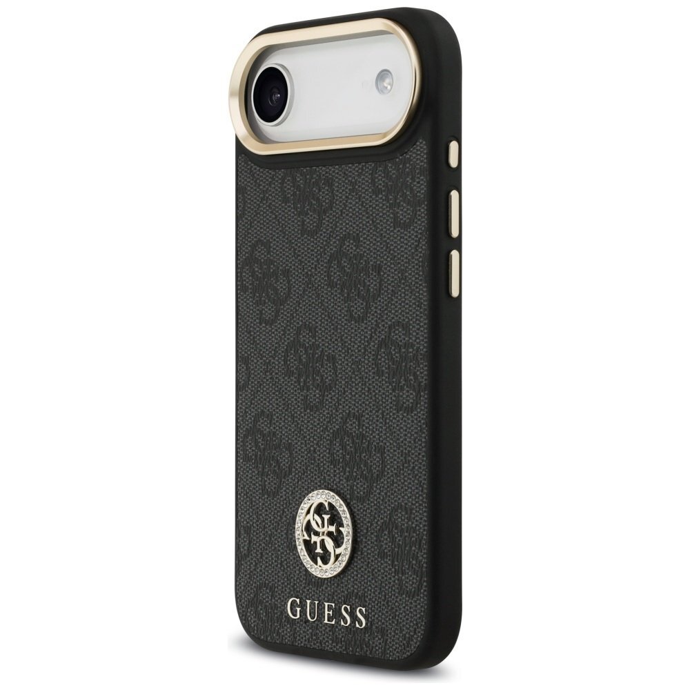 iPhone Air Guess 4G Strass Logo & Big Strap Metal Buttons MagSafe dėklas – juodas 1 iPhone Air Guess 4G Strass Logo & Big Strap Metal Buttons MagSafe dėklas – juodas 1