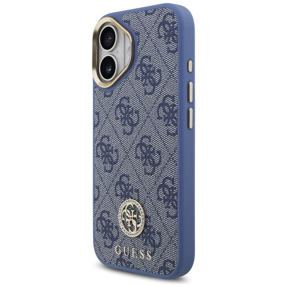 iPhone 17 Guess 4G Strass Logo MagSafe dėklas – mėlynas 1