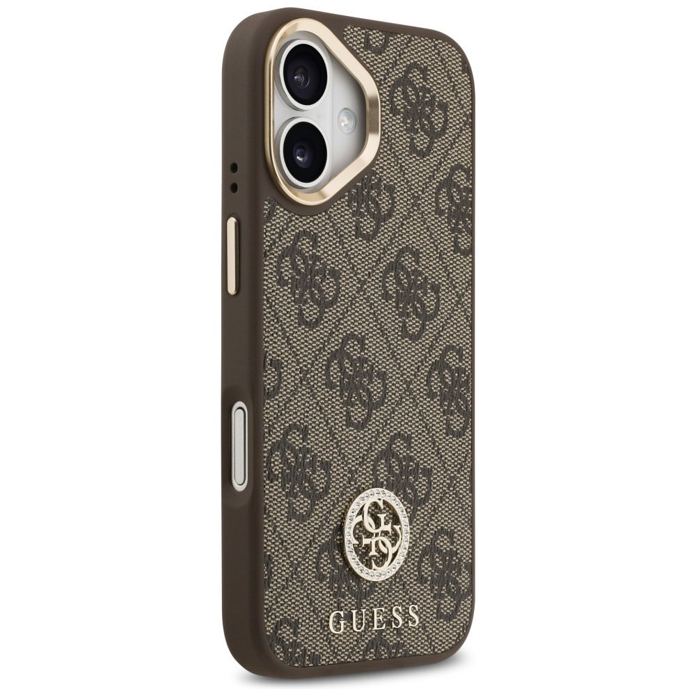 iPhone 17 dėklas Guess 4G Strass Logo, MagSafe – rudas 3