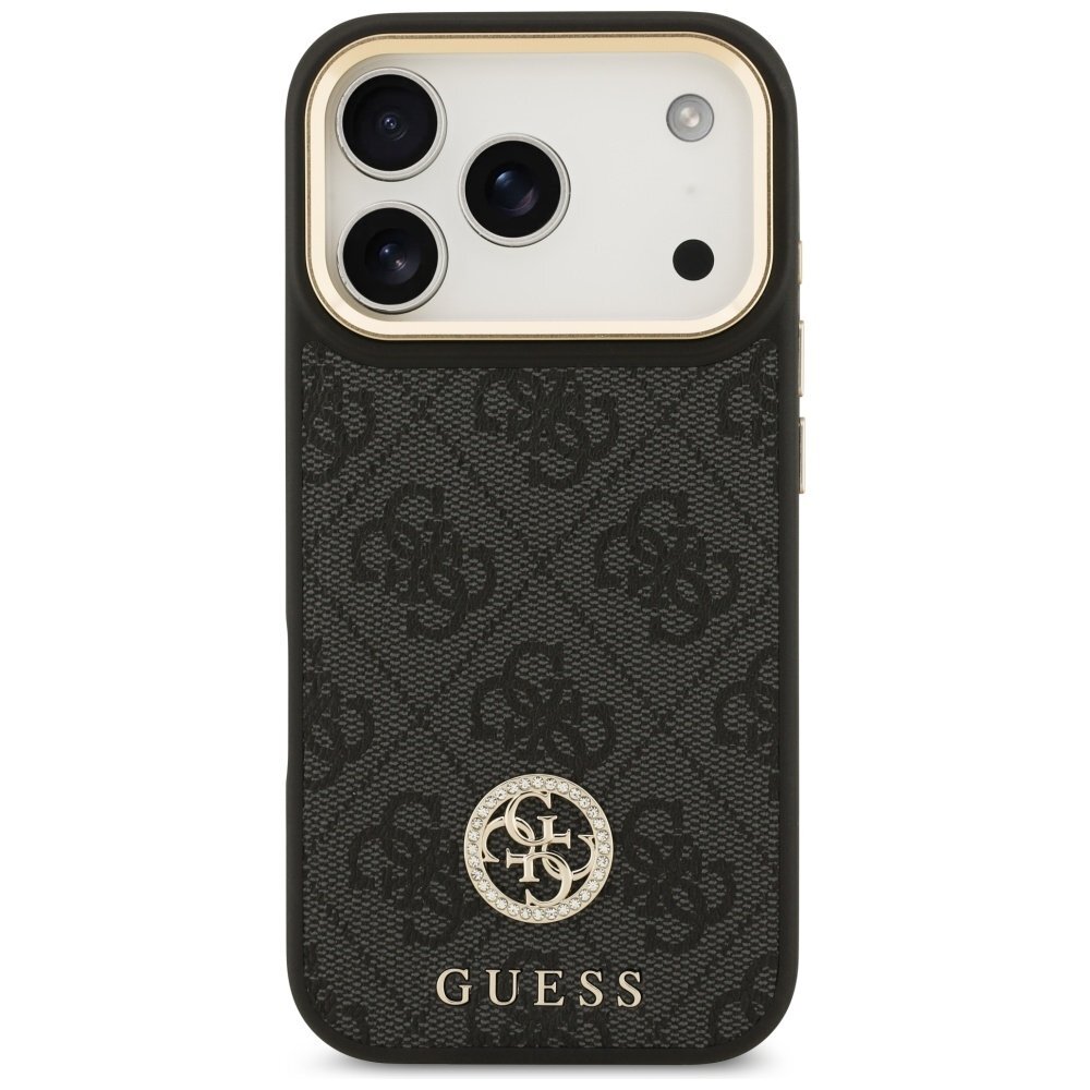 iPhone 17 Pro dėklas Guess 4G Strass Logo su MagSafe – juodas 2