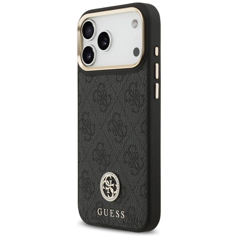 iPhone 17 Pro Max dėklas Guess 4G Strass Logo su MagSafe – juodas 1