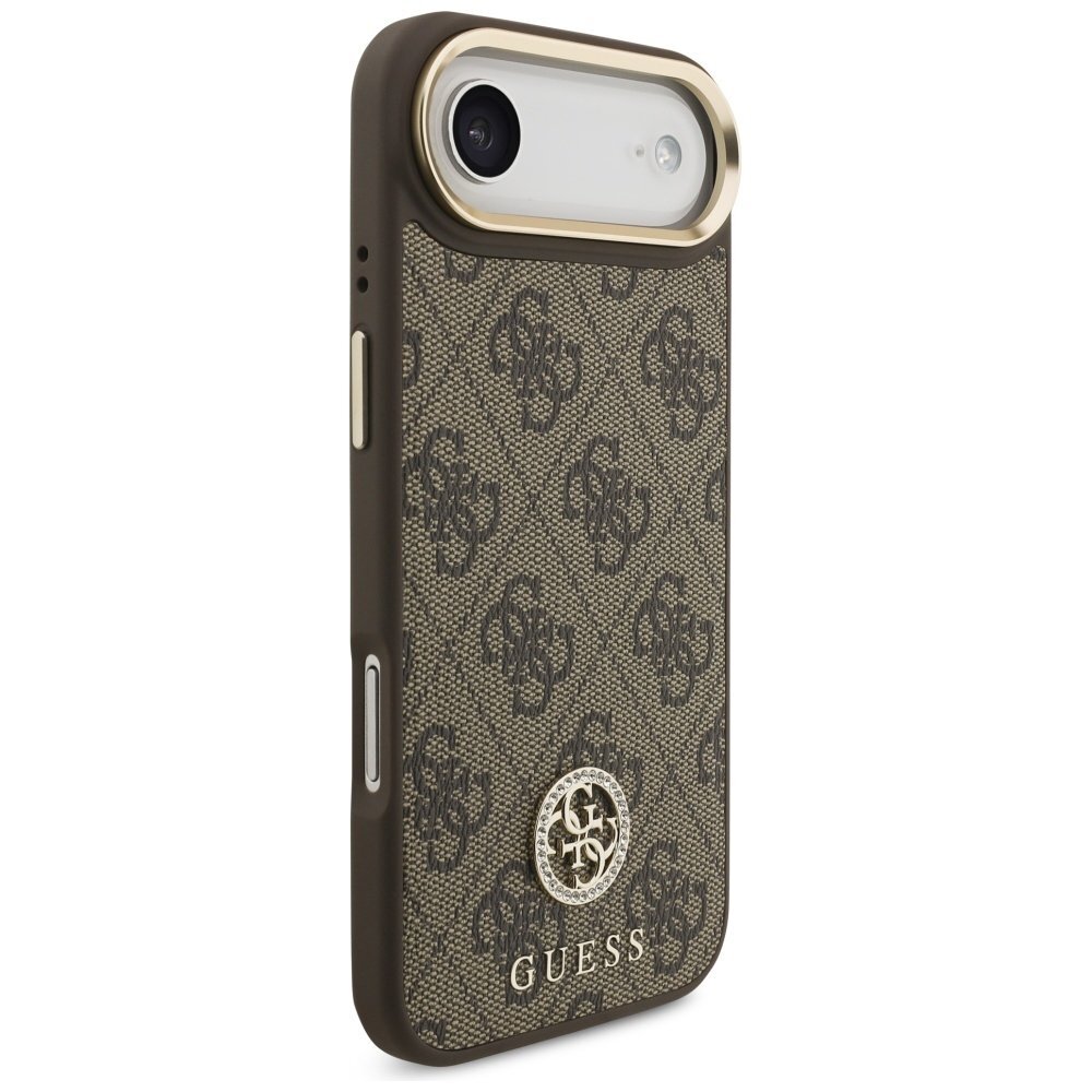 iPhone Air Guess 4G Strass Logo dėklas su MagSafe – rudas 3