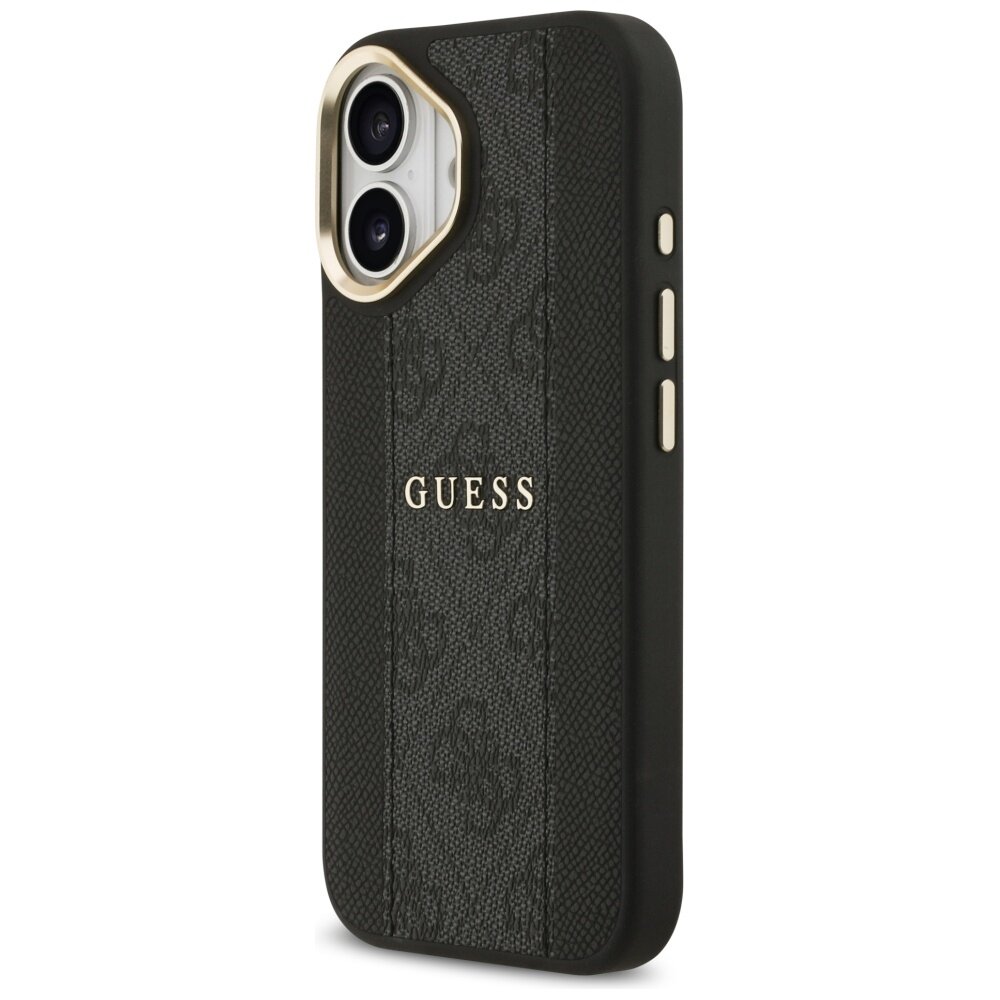 iPhone 17 Guess 4G Stripe MagSafe dėklas – juodas 1 iPhone 17 Guess 4G Stripe MagSafe dėklas – juodas 1